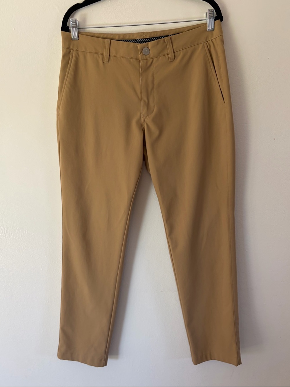Bonobos Highland Tour Flat Front Tapered Golf Pants In‎ Khaki Size W32xL30